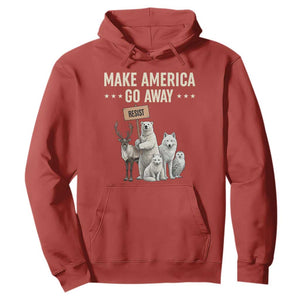 Make America Go Away Hoodie Greenland Support Gift TS12 Red Print Your Wear