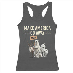 Make America Go Away Racerback Tank Top Greenland Support Gift TS12 Dark Heather Print Your Wear