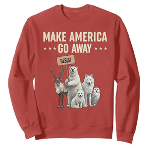 Make America Go Away Sweatshirt Greenland Support Gift TS12 Red Print Your Wear