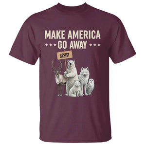 Make America Go Away T Shirt Greenland Support Gift TS12 Maroon Print Your Wear