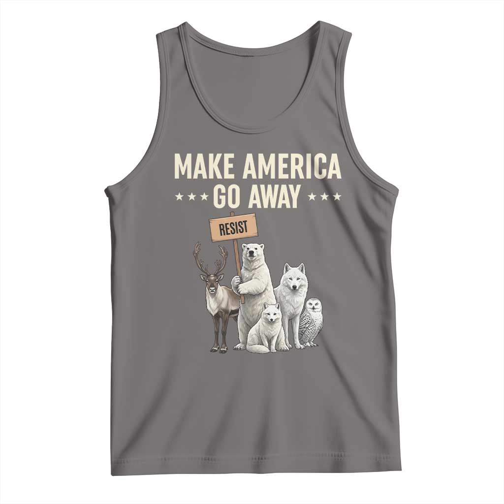 Make America Go Away Tank Top Greenland Support Gift TS12 Deep Heather Print Your Wear