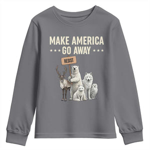 Make America Go Away Youth Sweatshirt Greenland Support Gift TS12 Charcoal Print Your Wear