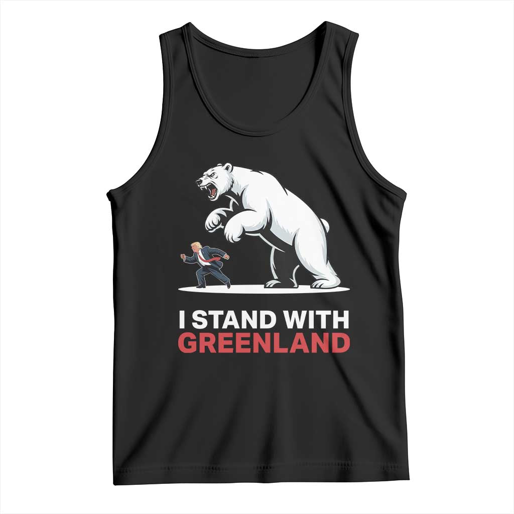 I Stand With Greenland Tank Top Anti Fascist Political Parody Gift TS12 Black Print Your Wear