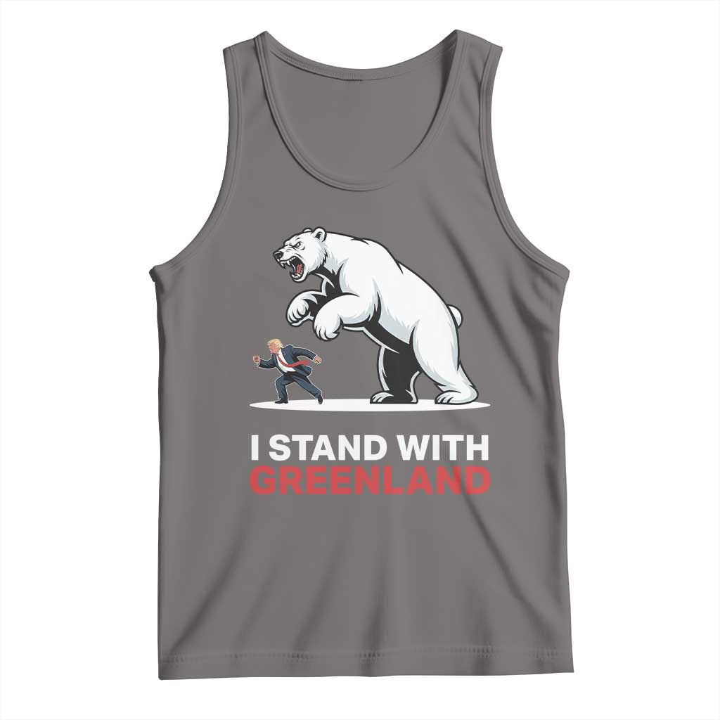 I Stand With Greenland Tank Top Anti Fascist Political Parody Gift TS12 Deep Heather Print Your Wear