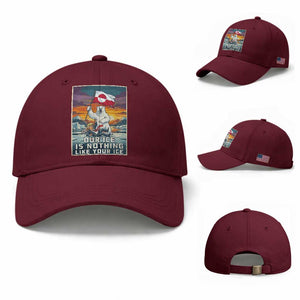 Funny Our Ice Is Nothing Like Your Ice Baseball Cap Greenland Support Gift TS12 Baseball Cap Universal Fit Maroon Print Your Wear