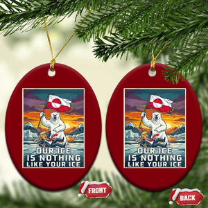 Funny Our Ice Is Nothing Like Your Ice Ceramic Ornament Greenland Support Gift TS12 Print Your Wear
