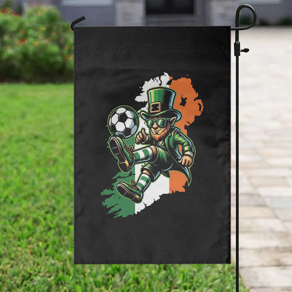 Funny Leprechaun Playing Soccer Garden Flag St Patricks Day TS12 Print Your Wear