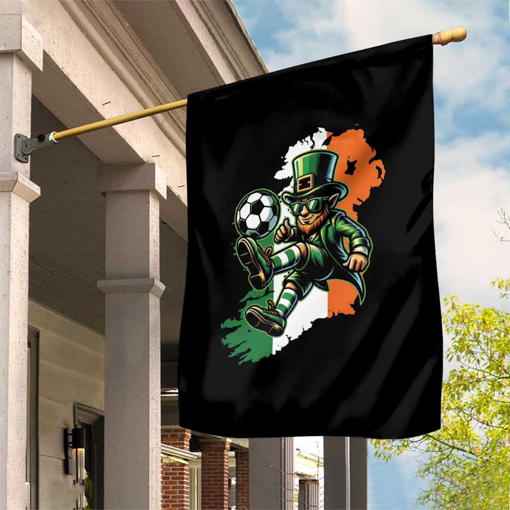 Funny Leprechaun Playing Soccer Garden Flag St Patricks Day TS12 Print Your Wear