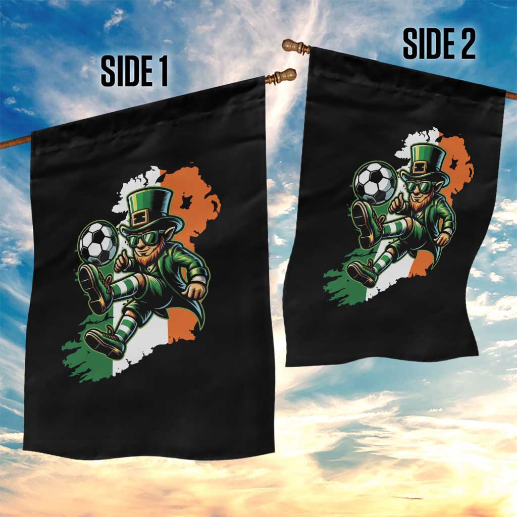 Funny Leprechaun Playing Soccer Garden Flag St Patricks Day TS12 Print Your Wear