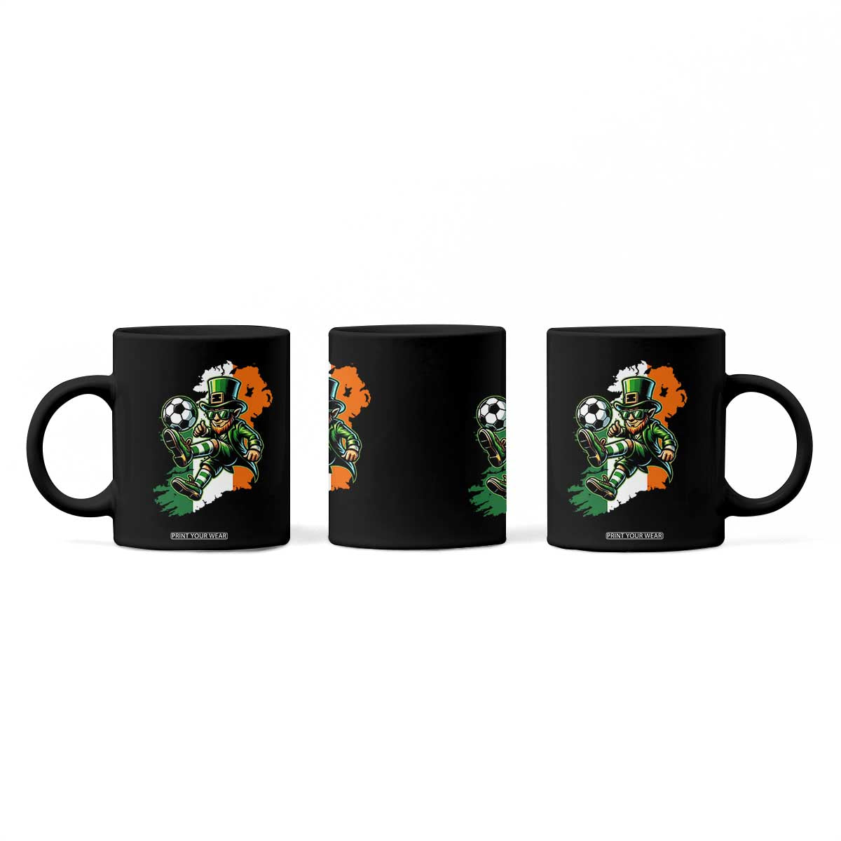 Funny Leprechaun Playing Soccer Coffee Mug St Patricks Day TS12 Print Your Wear