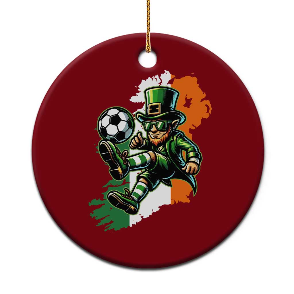 Funny Leprechaun Playing Soccer Ceramic Ornament St Patricks Day TS12 1pc Red Print Your Wear