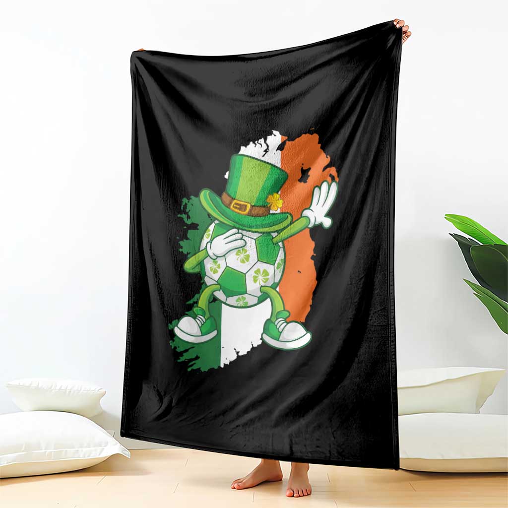 Funny Dabbing Soccer Ball Throw Blanket St Patricks Day TS12 Print Your Wear