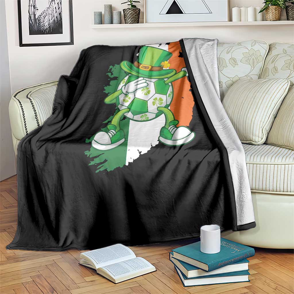 Funny Dabbing Soccer Ball Throw Blanket St Patricks Day TS12 Print Your Wear