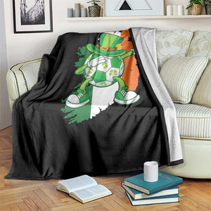 Funny Dabbing Soccer Ball Throw Blanket St Patricks Day TS12 Print Your Wear
