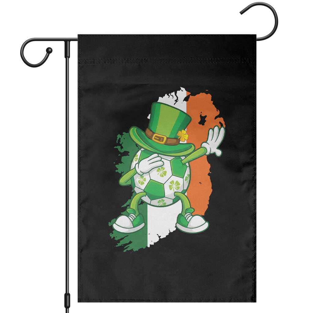 Funny Dabbing Soccer Ball Garden Flag St Patricks Day TS12 Black Print Your Wear