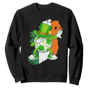 Funny Dabbing Soccer Ball Sweatshirt St Patricks Day TS12 Black Print Your Wear