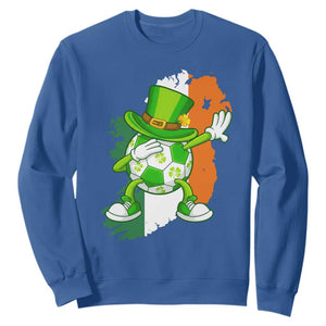 Funny Dabbing Soccer Ball Sweatshirt St Patricks Day TS12 Royal Blue Print Your Wear