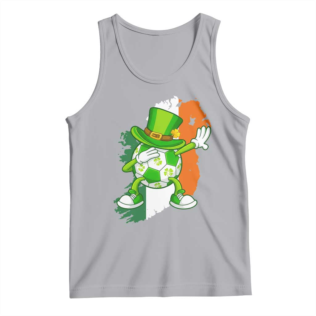 Funny Dabbing Soccer Ball Tank Top St Patricks Day TS12 Athletic Heather Print Your Wear