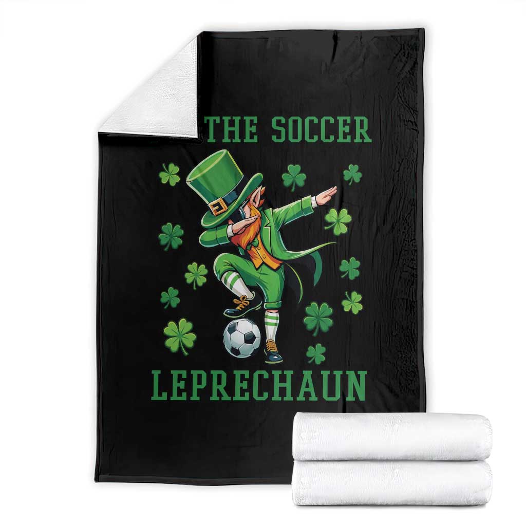 I Am The Soccer Leprechaun Throw Blanket Funny Irish Soccer TS12 Black Print Your Wear