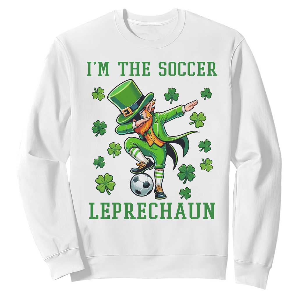 I Am The Soccer Leprechaun Sweatshirt Funny Irish Soccer TS12 White Print Your Wear