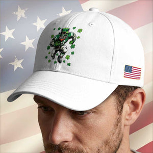 Leprechaun Football Dabbing Pose Baseball Cap Lucky Irish Gift TS12 Print Your Wear
