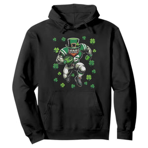 Leprechaun Football Dabbing Pose Hoodie Lucky Irish Gift TS12 Black Print Your Wear