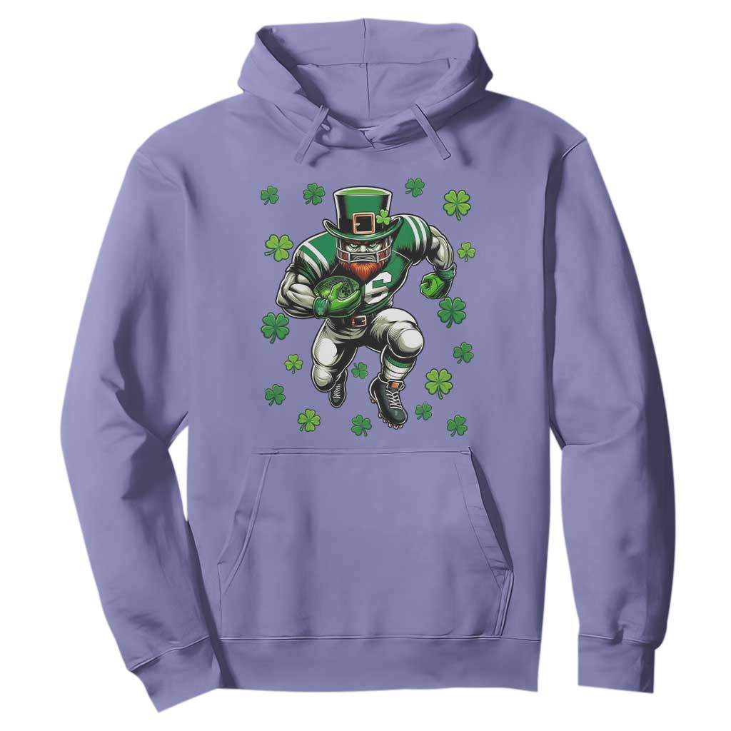Leprechaun Football Dabbing Pose Hoodie Lucky Irish Gift TS12 Violet Print Your Wear