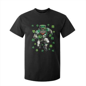 Leprechaun Football Dabbing Pose T Shirt For Kid Lucky Irish Gift TS12 Black Print Your Wear