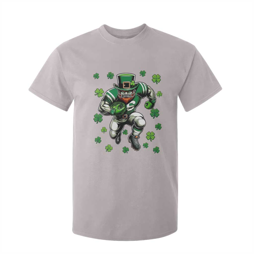 Leprechaun Football Dabbing Pose T Shirt For Kid Lucky Irish Gift TS12 Ice Gray Print Your Wear