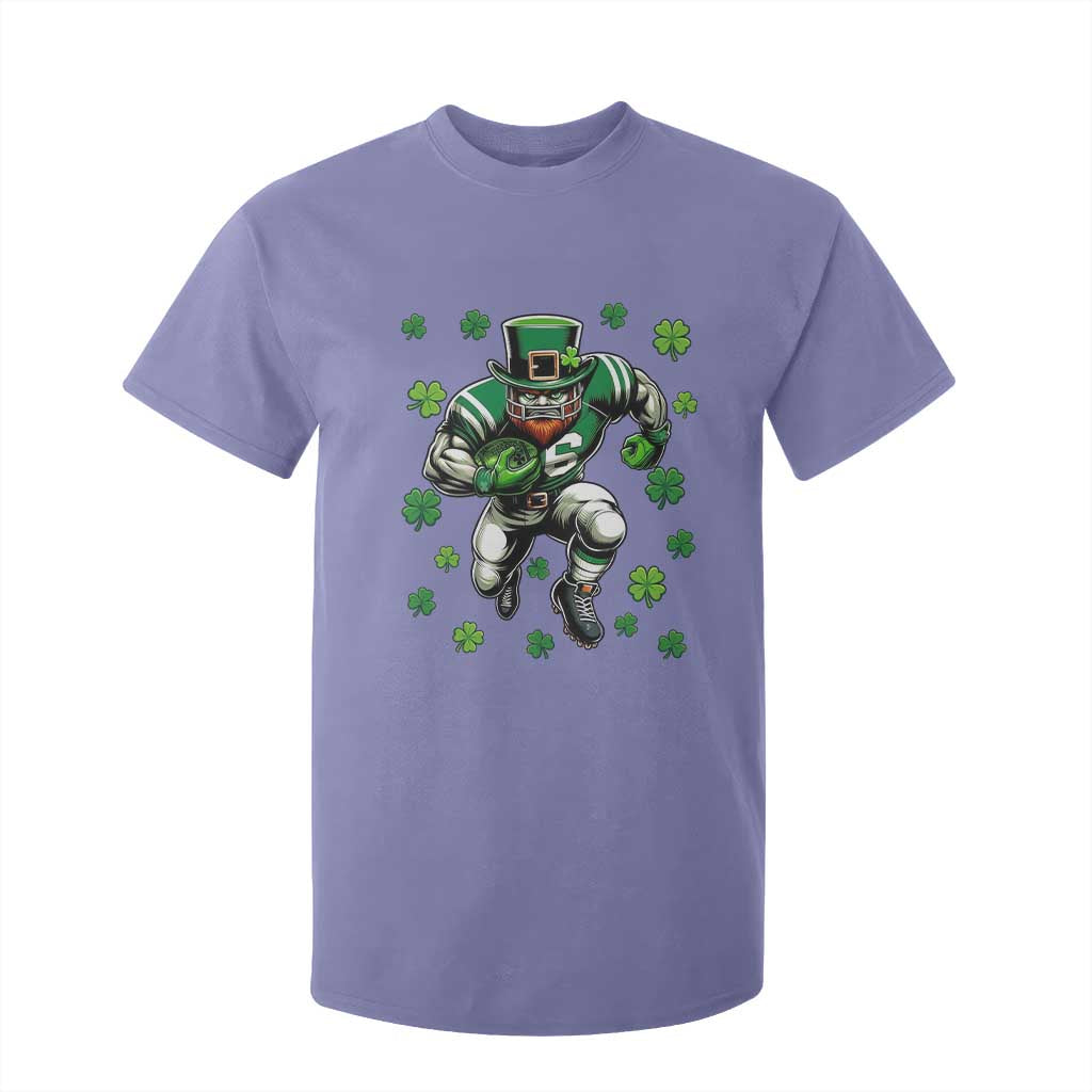Leprechaun Football Dabbing Pose T Shirt For Kid Lucky Irish Gift TS12 Violet Print Your Wear