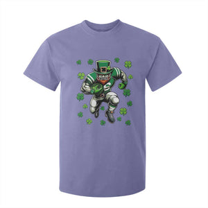 Leprechaun Football Dabbing Pose T Shirt For Kid Lucky Irish Gift TS12 Violet Print Your Wear