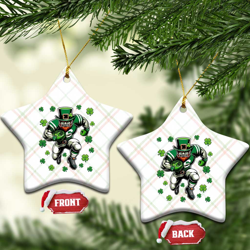 Leprechaun Football Dabbing Pose Ceramic Ornament Lucky Irish Gift TS12 Print Your Wear