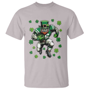 Leprechaun Football Dabbing Pose T Shirt Lucky Irish Gift TS12 Ice Gray Print Your Wear
