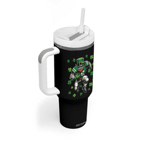 Leprechaun Football Dabbing Pose Tumbler With Handle Lucky Irish Gift TS12 Print Your Wear