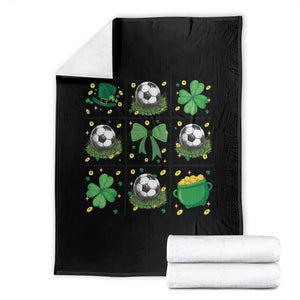 St Patricks Day Soccer Throw Blanket Irish Pride Gift TS12 Black Print Your Wear