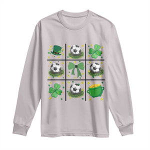 St Patricks Day Soccer Long Sleeve Shirt Irish Pride Gift TS12 Ice Gray Print Your Wear