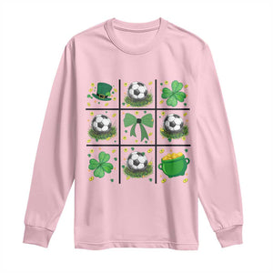 St Patricks Day Soccer Long Sleeve Shirt Irish Pride Gift TS12 Light Pink Print Your Wear