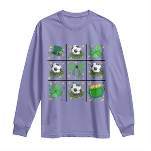 St Patricks Day Soccer Long Sleeve Shirt Irish Pride Gift TS12 Violet Print Your Wear