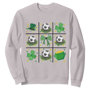 St Patricks Day Soccer Sweatshirt Irish Pride Gift TS12 Ice Gray Print Your Wear