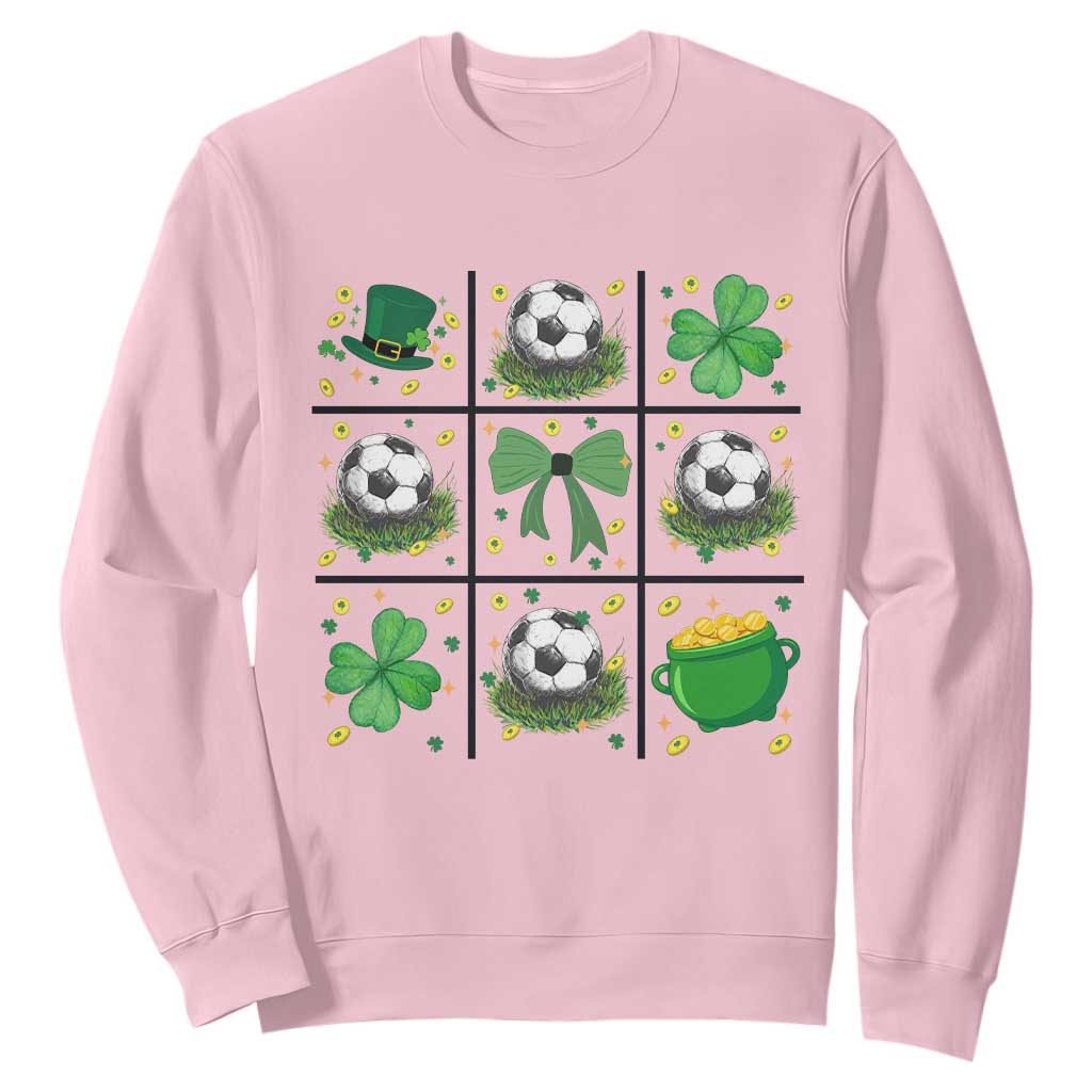 St Patricks Day Soccer Sweatshirt Irish Pride Gift TS12 Light Pink Print Your Wear
