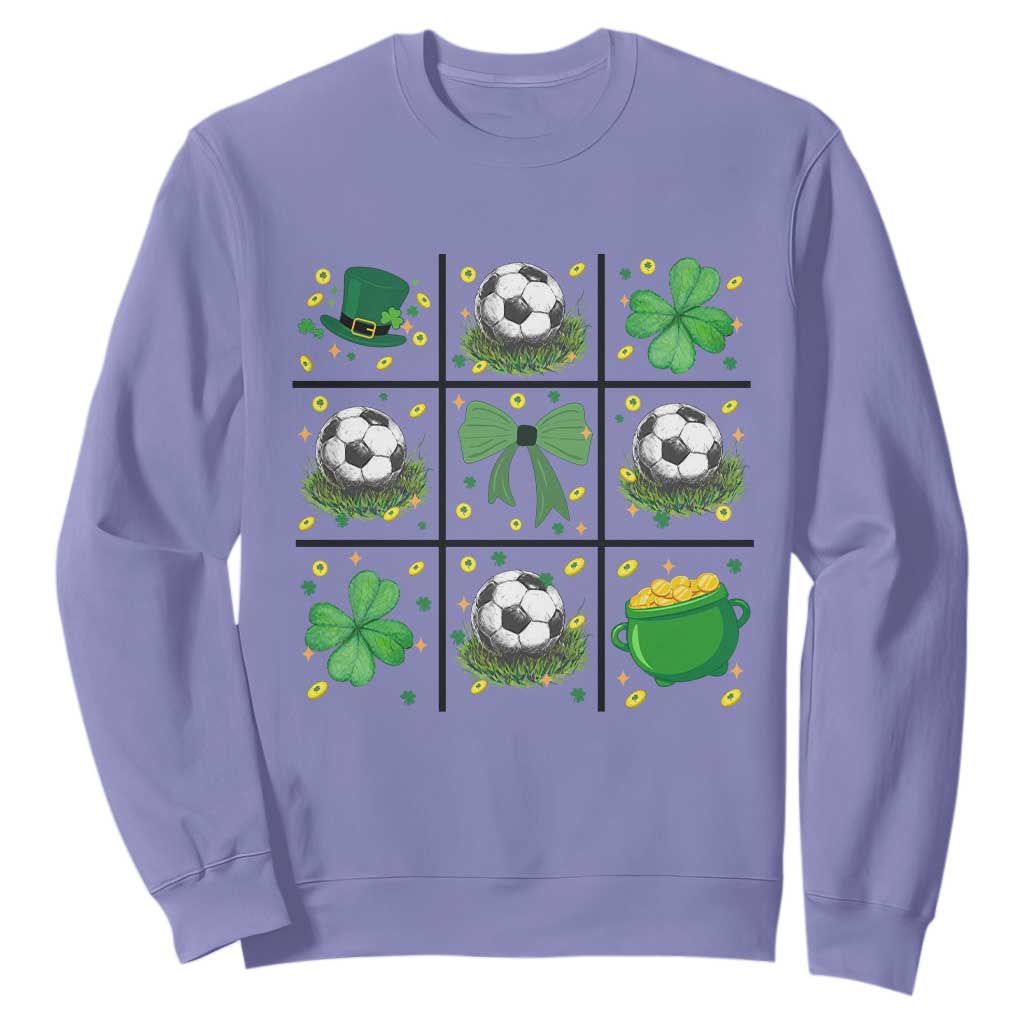 St Patricks Day Soccer Sweatshirt Irish Pride Gift TS12 Violet Print Your Wear