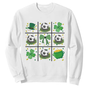 St Patricks Day Soccer Sweatshirt Irish Pride Gift TS12 White Print Your Wear