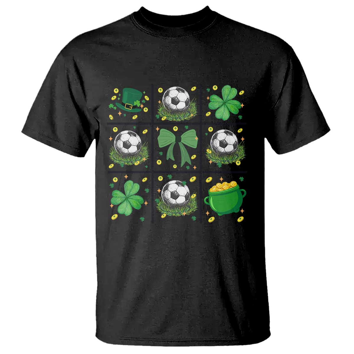St Patricks Day Soccer T Shirt Irish Pride Gift TS12 Black Print Your Wear
