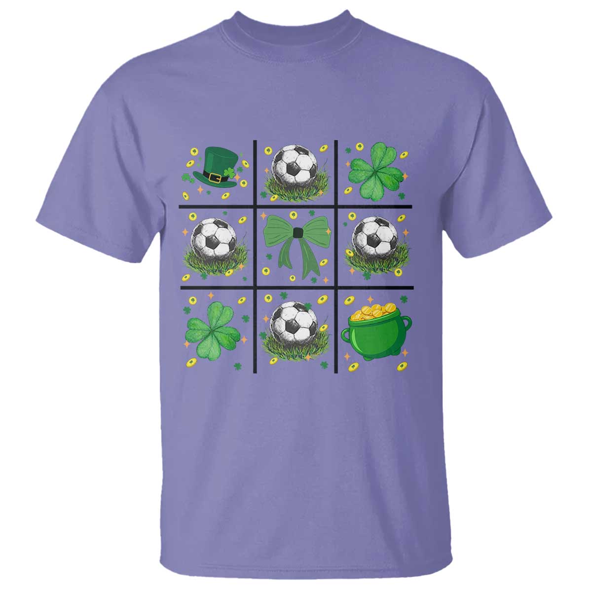 St Patricks Day Soccer T Shirt Irish Pride Gift TS12 Violet Print Your Wear