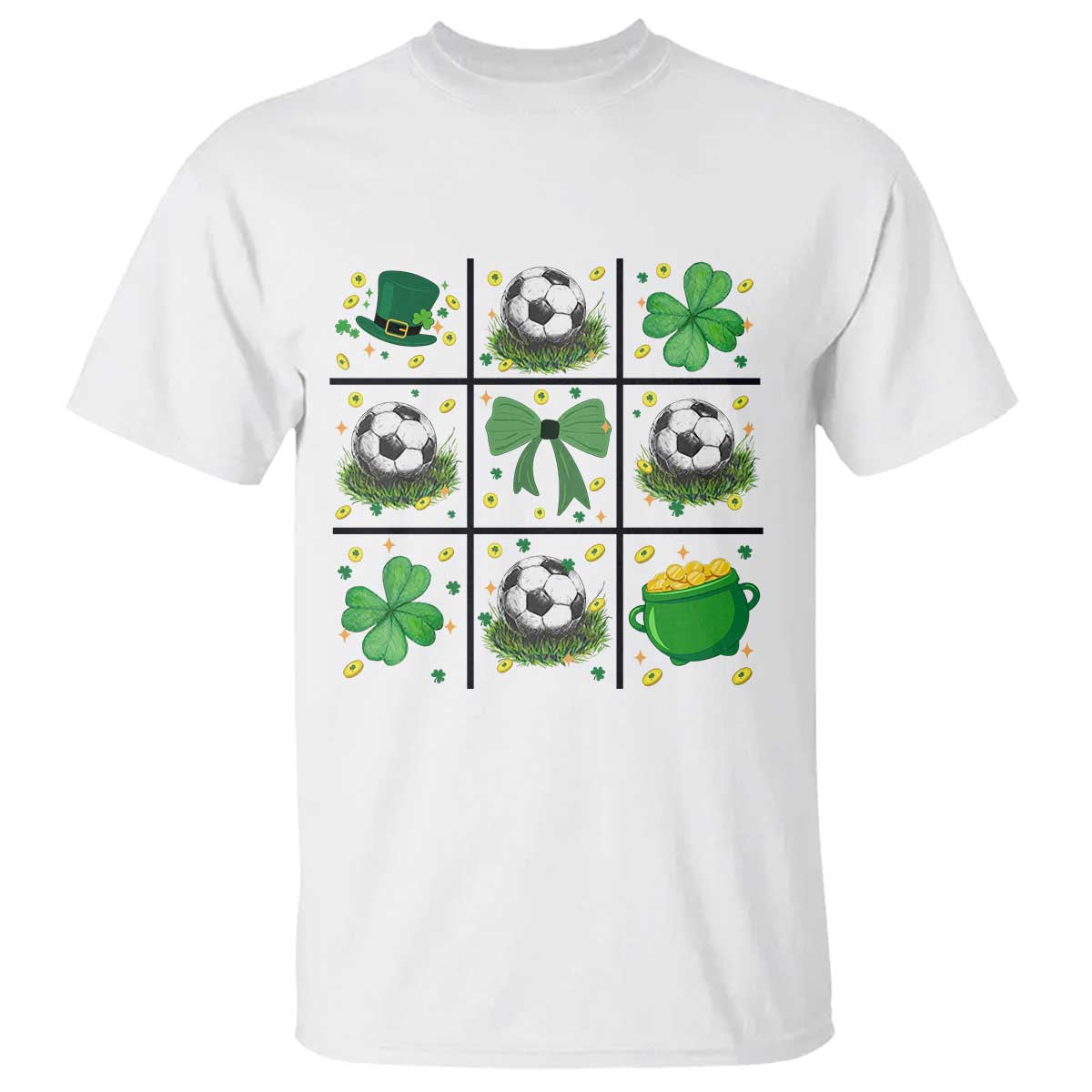 St Patricks Day Soccer T Shirt Irish Pride Gift TS12 White Print Your Wear