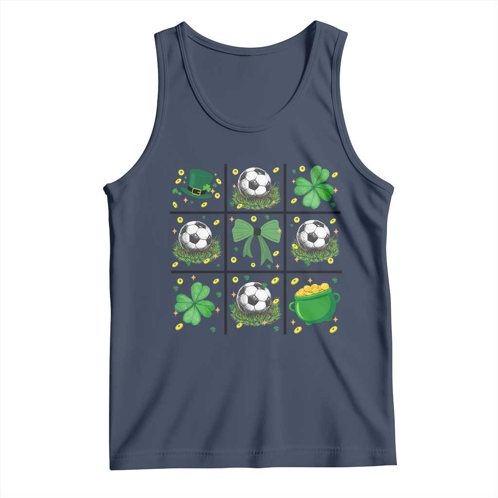 St Patricks Day Soccer Tank Top Irish Pride Gift TS12 Navy Print Your Wear