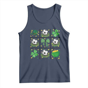 St Patricks Day Soccer Tank Top Irish Pride Gift TS12 Navy Print Your Wear