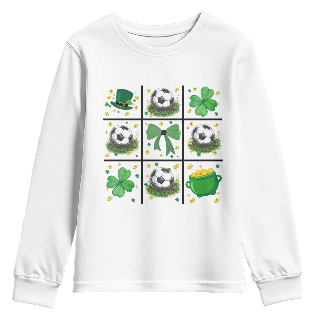 St Patricks Day Soccer Youth Sweatshirt Irish Pride Gift TS12 White Print Your Wear