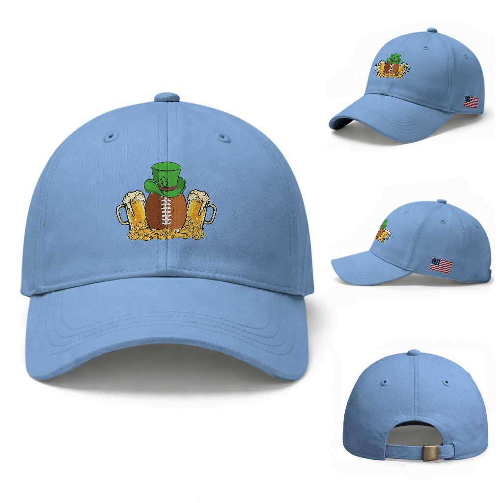 Funny Leprechaun Hat American Football Baseball Cap TS12 Baseball Cap Universal Fit Light Blue Print Your Wear