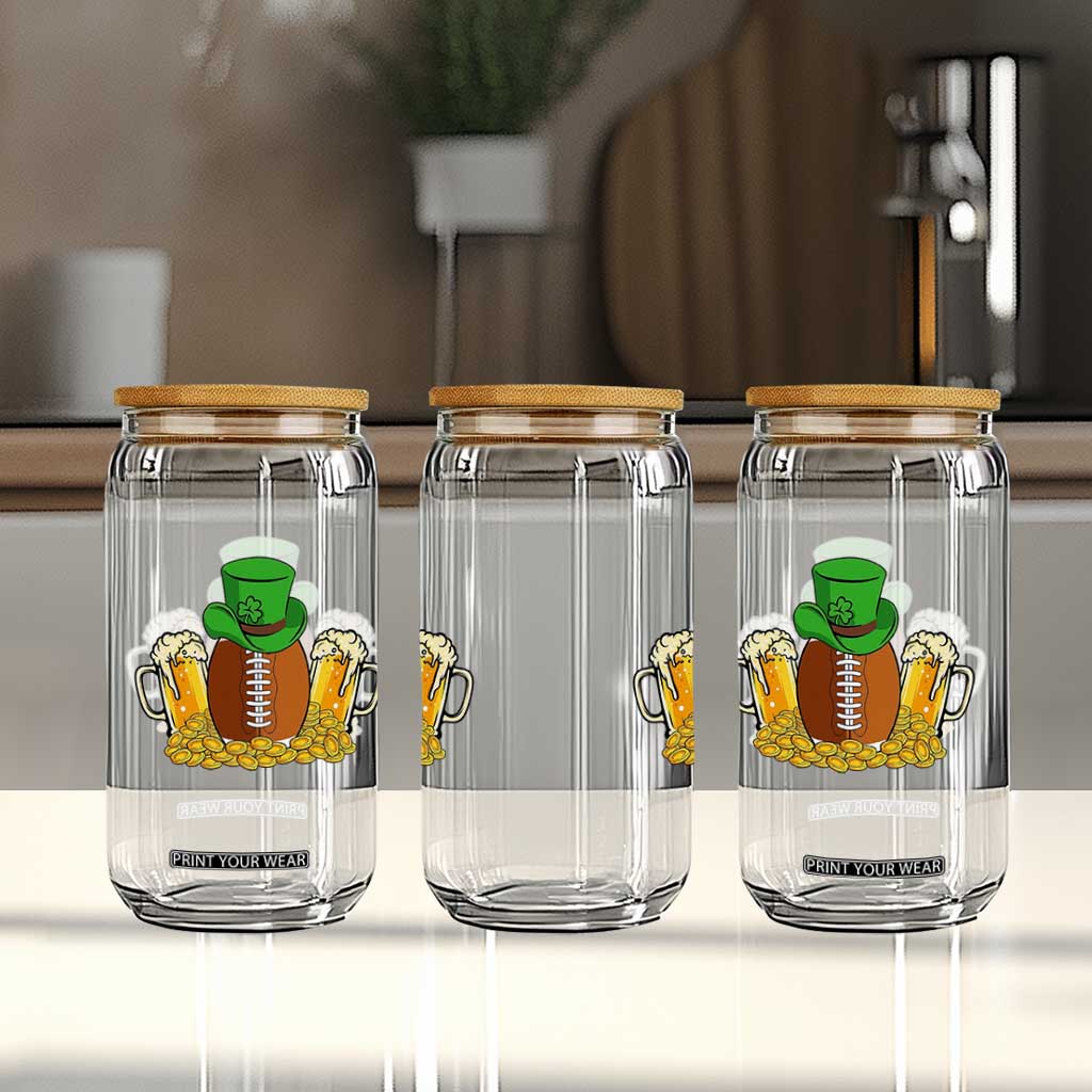 Funny Leprechaun Hat American Football Glass Can TS12 Print Your Wear
